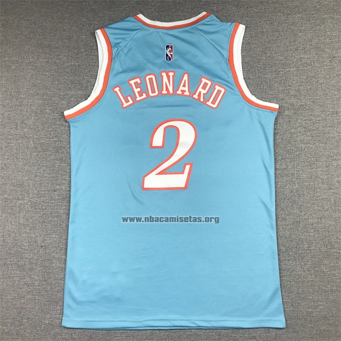 Camiseta Los Angeles Clippers Kawhi Leonard NO 2 Ciudad 2021-22 Azul